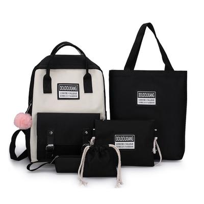 Design Super Fashions School Bags For Teenage Girls Color Block Travel Backpack Large Capacity Student School Bag 5 Piece Set Bag MIT