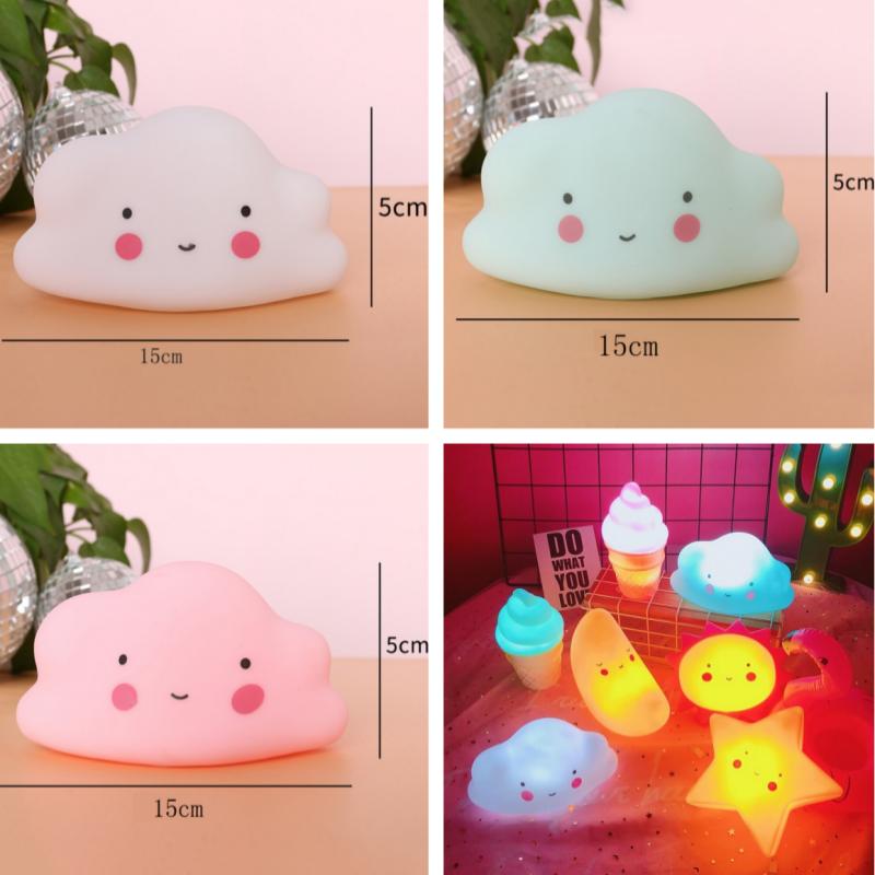 Led Night Light Baby Room Decoration Bed Stars Moon Clouds Toy Bedroom Decoration Modeling Light Baby Children's Toy Gift