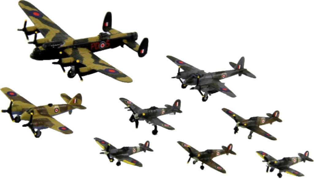 Serie Skywave Aerei della Forza Aerea Britannica della Seconda Guerra Mondiale Set 1 Kit Modello in Plastica S32 Pit-Road 1/700