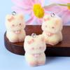 3D Cute Kitten Flocking Pendant: DIY Keychain, Phone Charm & Bag Accessory