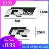 HQY1 New 2025 1pcs 3D Car Trunk Sticker R Logo Car Decoration Sticker Accessories For Volkswagen VW GOLF Polo Tiguan GTI PASSAT TSI