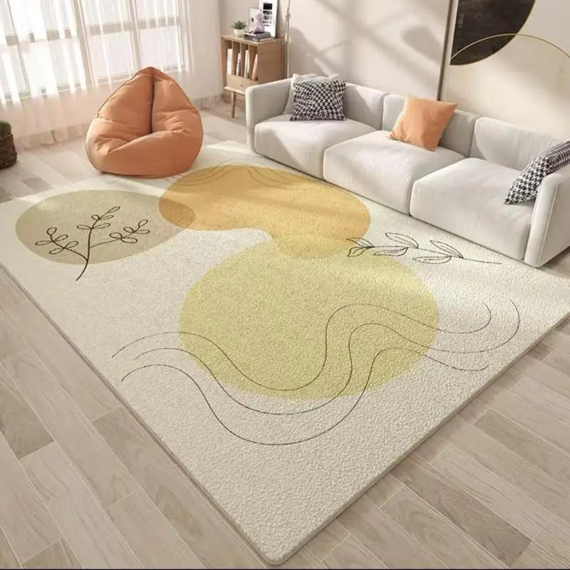 Morandi Light Luxury Premium Living Room Carpet Home Bedroom Non-Slip Machine Washable Carpet