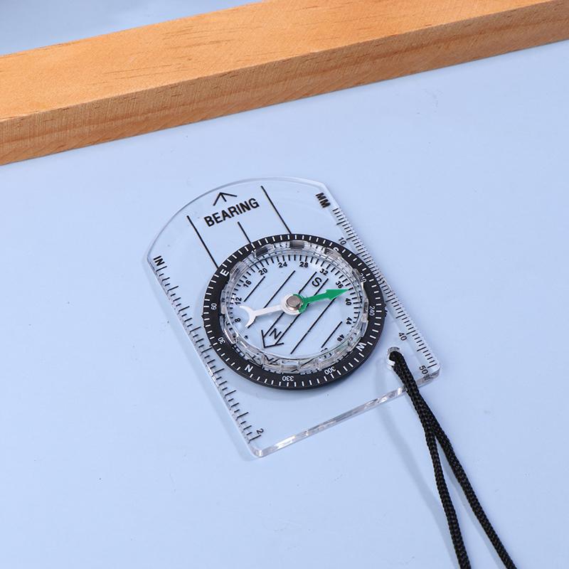 Transparent Map Ruler Compass New Portable Acrylic Orienteering Navigation Multi-function Baseplate Compass Outdoor