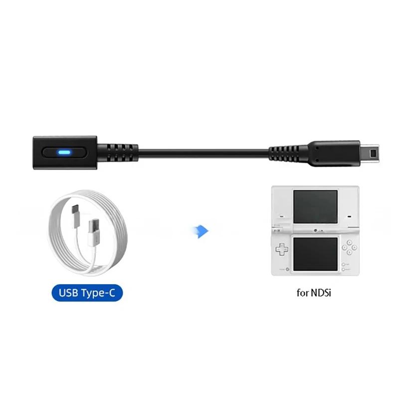 Typ-C Buchse auf Retro-Spielekonsole Ladekabel-Adapter für PSP 1000 2000 3000 PSP GO Wii U NDSi 3DS USB-C Stromkonverter