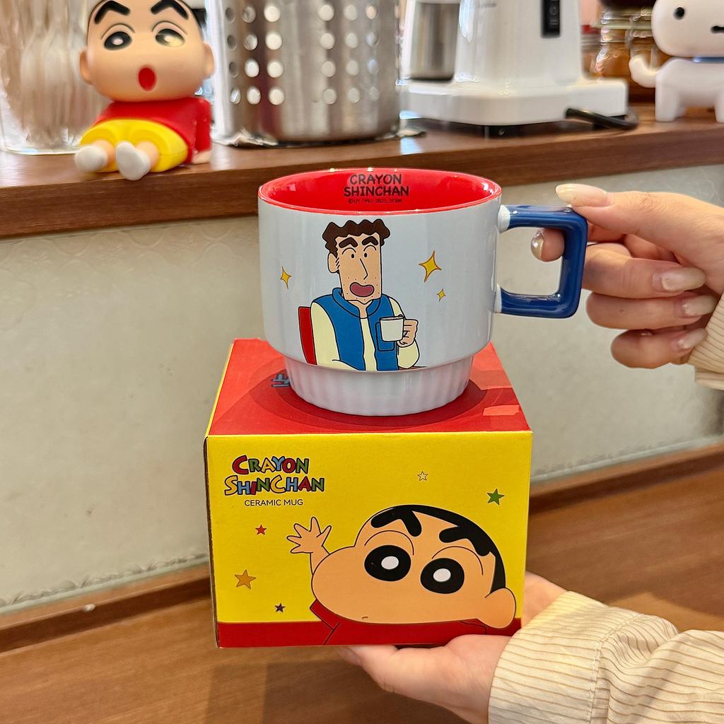 Mug High Value Stacked Cup Ceramic Family Four Water Cup Women'S Home Coffee Breakfast Cup