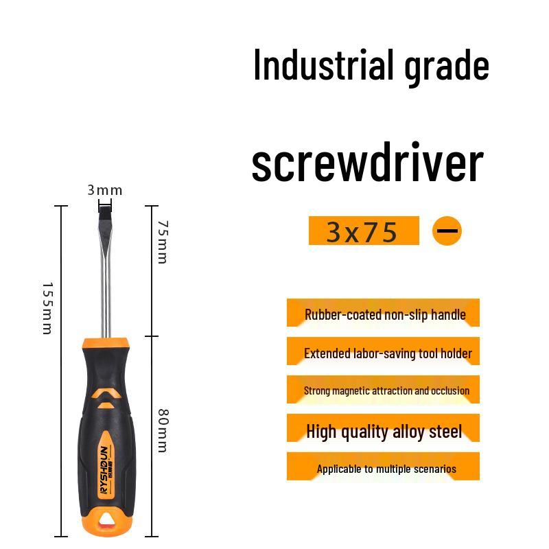 Chrome Vanadium Alloy Steel Magnetic Phillips, Flat, Thickened Torx Head Screwdriver Set