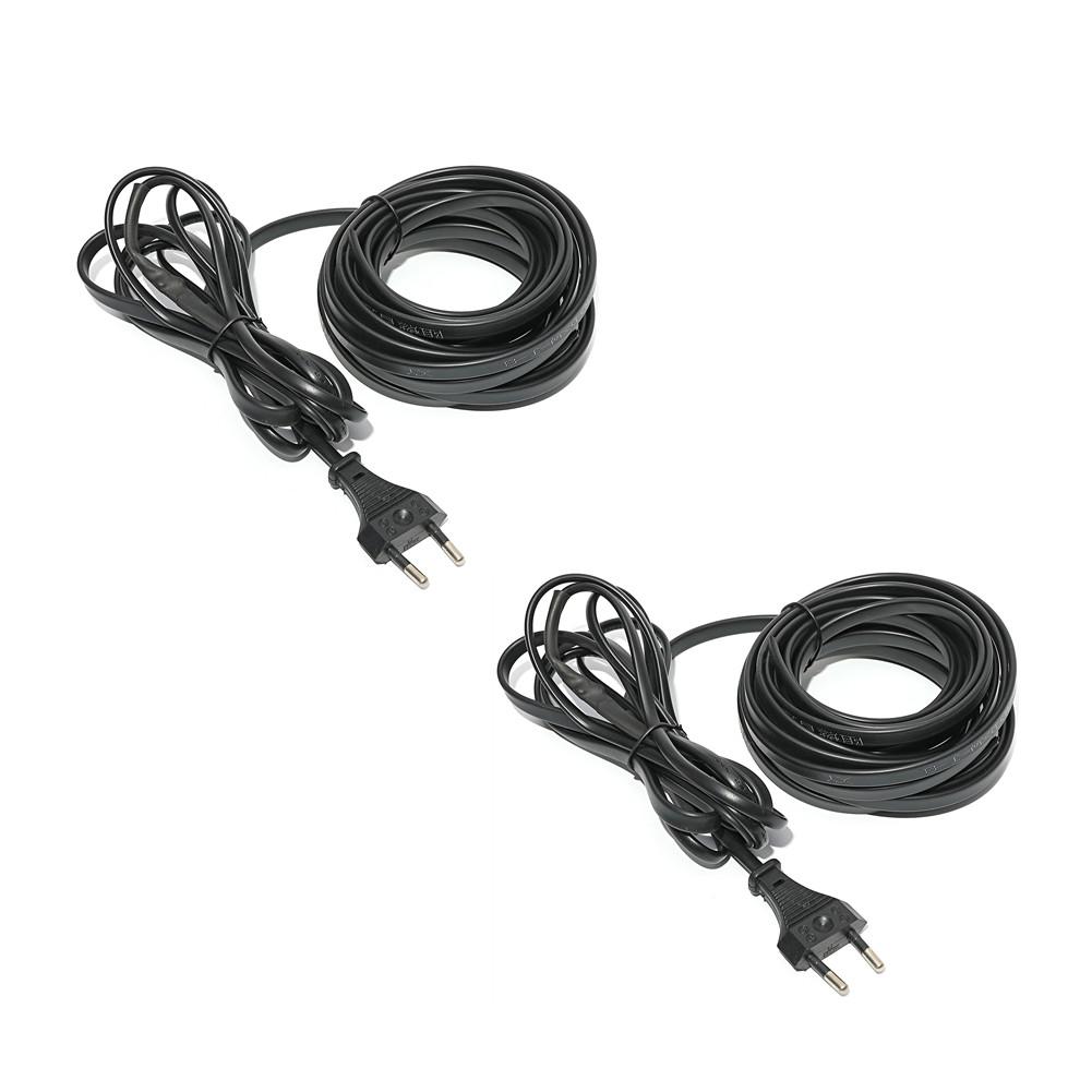 

Несколько частей 220 В нагревательный кабель с вилкой европейского стандарта 2/3/5/8 шт. 5 м нагревательный провод для защиты от замерзания водопроводных труб 2pcs 5M Heating Cable