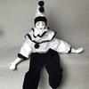 16 Inch Porcelain Harlequin Doll Props Art Ornaments Collectible Table Desk Decors with Costume Clown Dolls