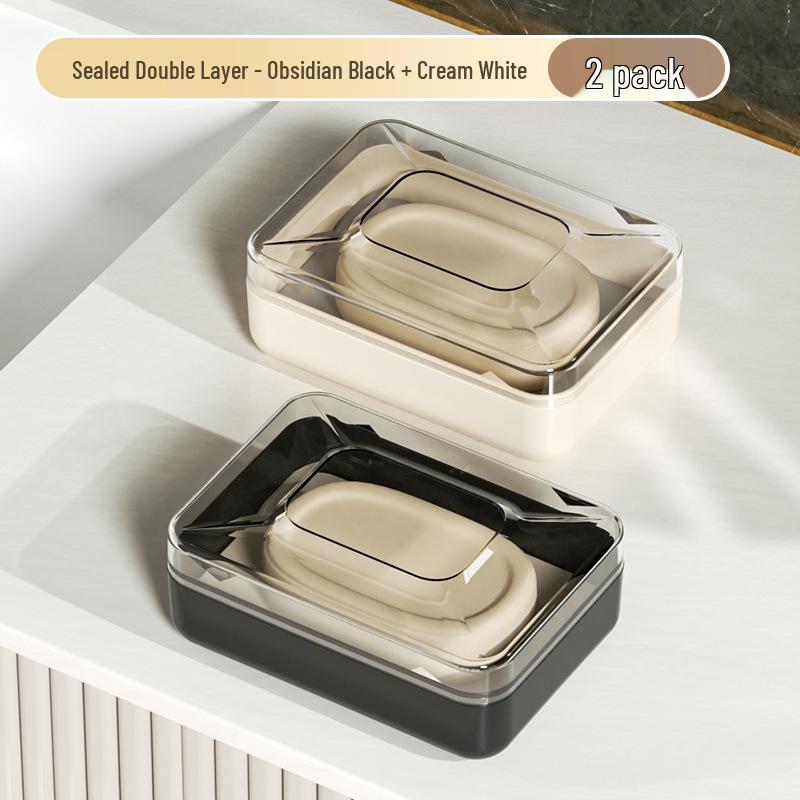 Przenośna, pyłoszczelna i wodoodporna mydelniczka z pokrywką odprowadzającą wodę do łazienki lub w podróży