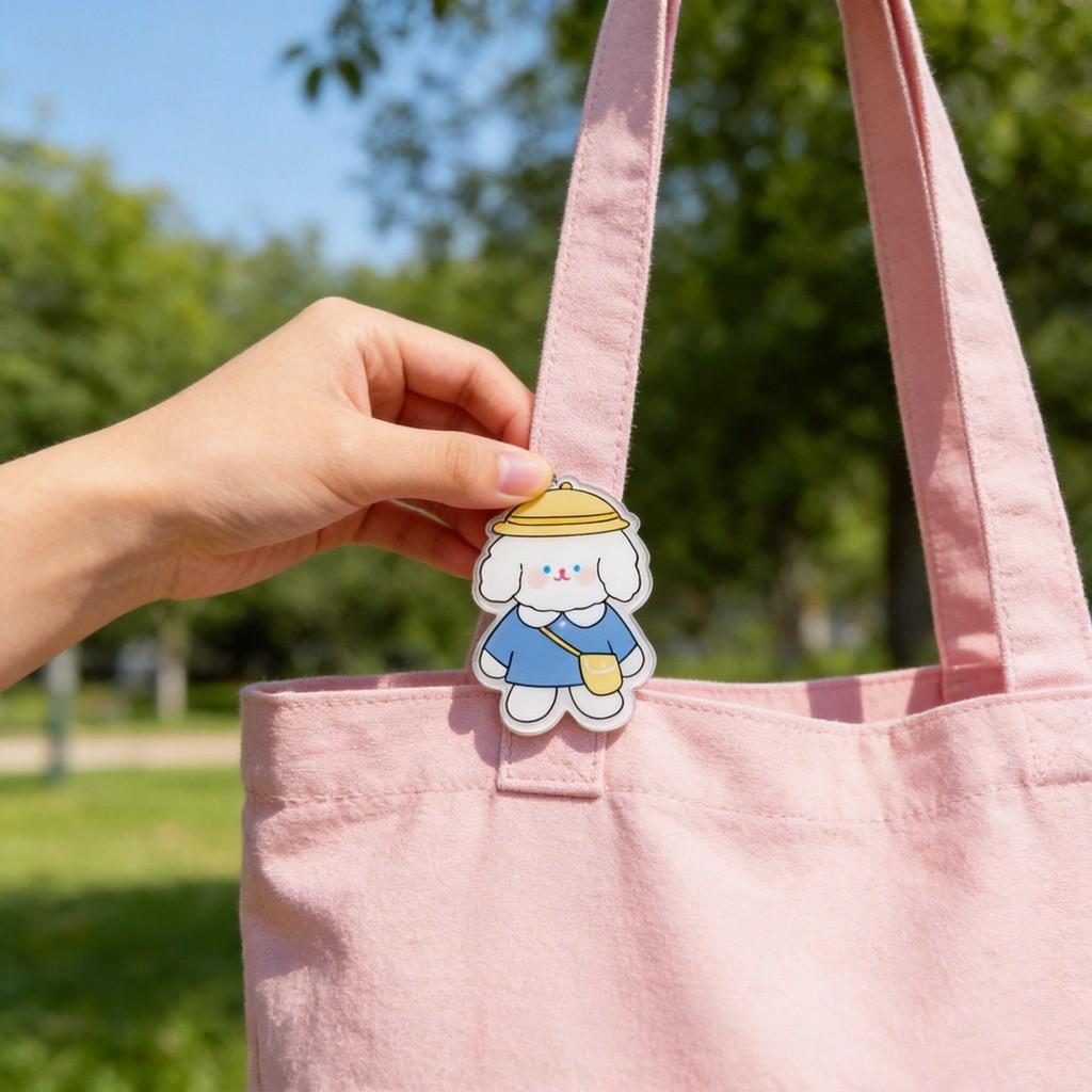 Broches Adoráveis de Cachorro, Coelho e Vaca Desenho Animado Para Decoração de Mochila e Bolsa