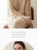 Elegant Seven-Stitch Cashmere Sweater - Women's Round Neck, Loose Fit, Warm and Cozy for Autumn and Winter