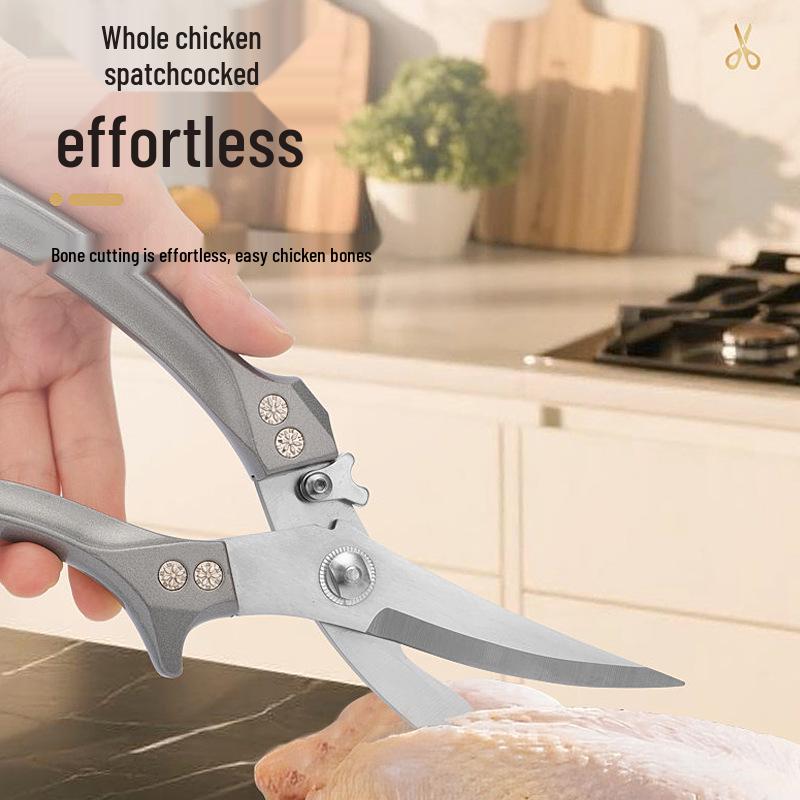 Stainless Steel Multi-functional Kitchen Shears for Meat and Bone Cutting