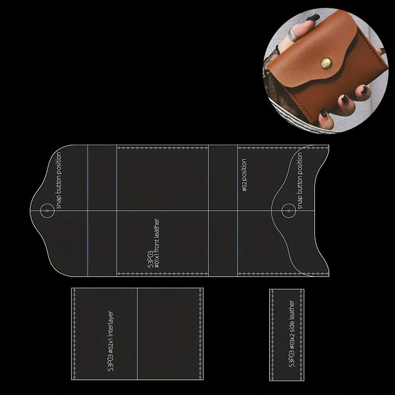 3 buc/set Matriță Acrilică pentru Confecționarea Portofelului | Șabloane Model Portofel Piele DIY Consumabile Piele Matrițe Accesorii Handmade Unelte Piele