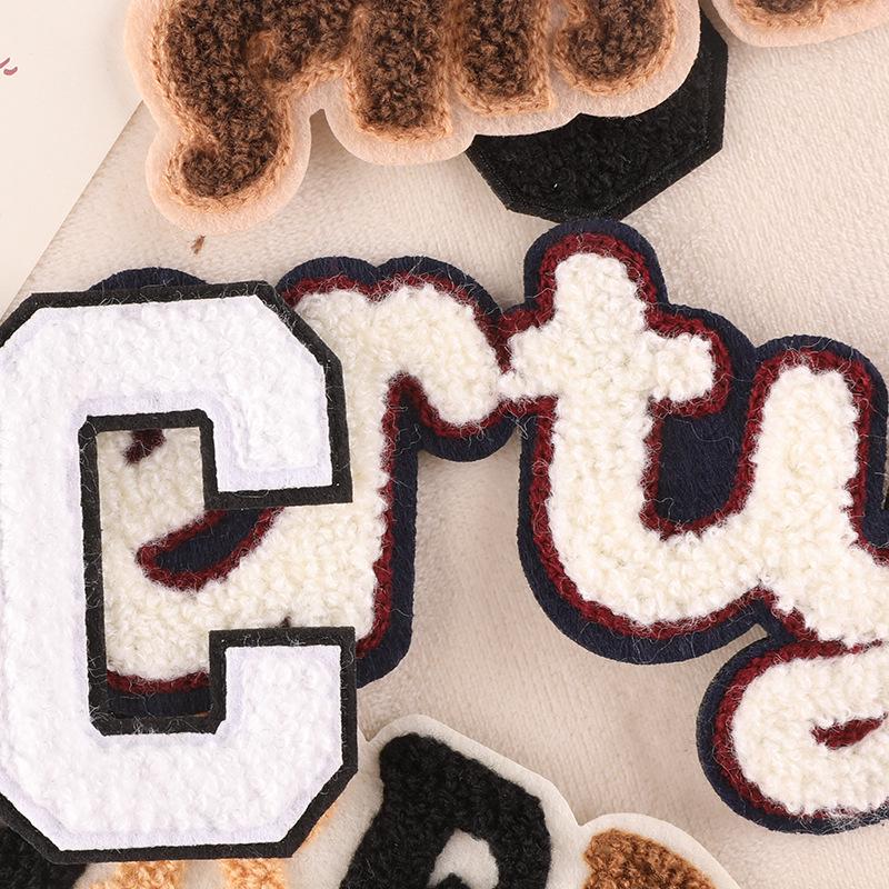 Chenille Embroidered Patch: DIY Clothing Accessories with English Letters