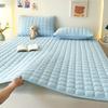 All‑Season Soy Cotton Bed Mattress Pad, Anti‑Slip Thin Bed Protector for Dorm Single Bed