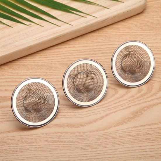 2Pcs Round Iron Bathroom Drain Filter Net Cover Hair Dirt Floor Strainer Stopper