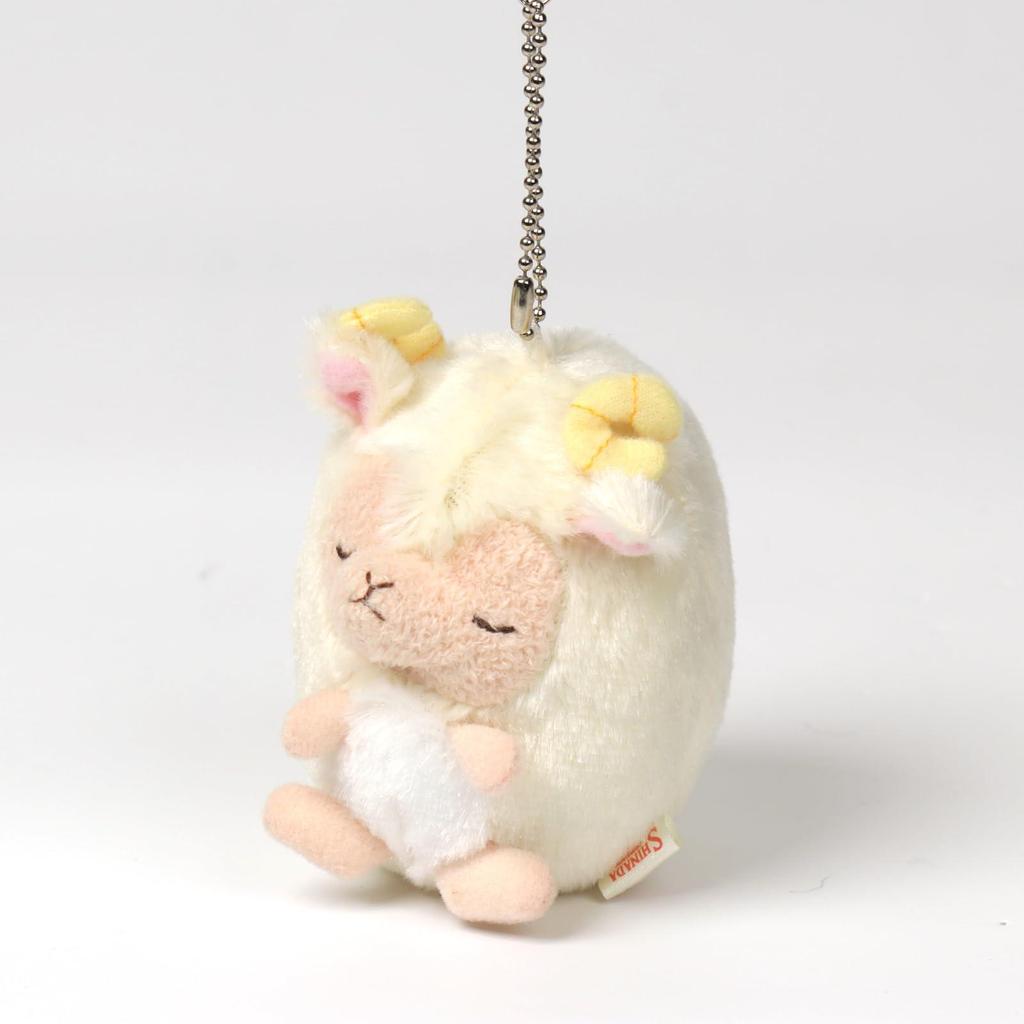 Shinada 2027 Zodiac New Year Good Night Susu Sheep Height 8cm Ball Chain Included Stuffed Toy