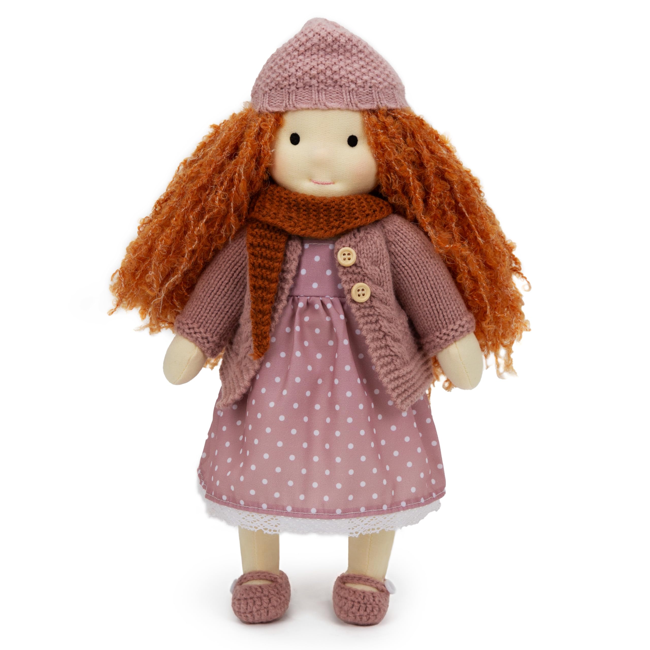 

BlissfulPixie Waldorf Doll Cute Plush Toy for Perfect for Kids - Gabrielle, Handmade, 30cm, Soft, Girls,