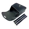 For Honda Suzuki Yamaha Kawasaki Harley Sportster Black Eagle PU Leather Saddle Bag Motorcycle Luggage Left+Right Side Tool Bag