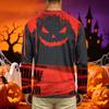 Men's Casual Long Sleeve Halloween Printed T-Shirt for Everyday Wear