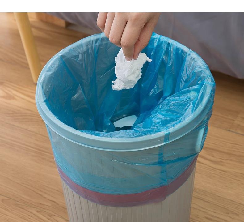 Household Automatic Closure Drawstring Trash Bags - Durable, Thick, Large Size for Kitchen Use