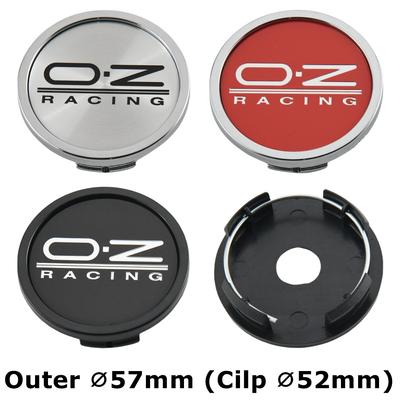 4 STKS 57MM Buiten Diameter / 52MM Binnen Diameter Dopjes Op Velgen OZ Logo Velg Naafdoppen Auto Logo Velgkapjes Naafdoppen Sport Velg Dopjes