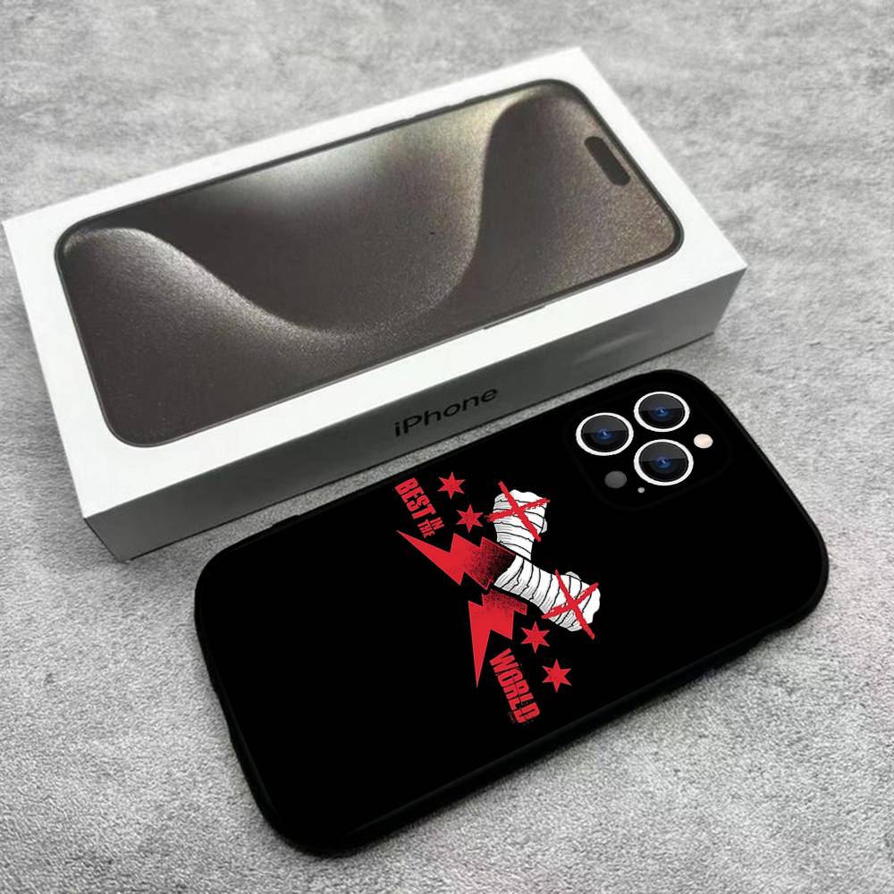 

Чехол для телефона борца CM P-Punk для iPhone 17,16,15,14,13,12,Pro,Max,Plus,E,SE4,Air,Mini Черный Мягкий iPhone13PROMAX