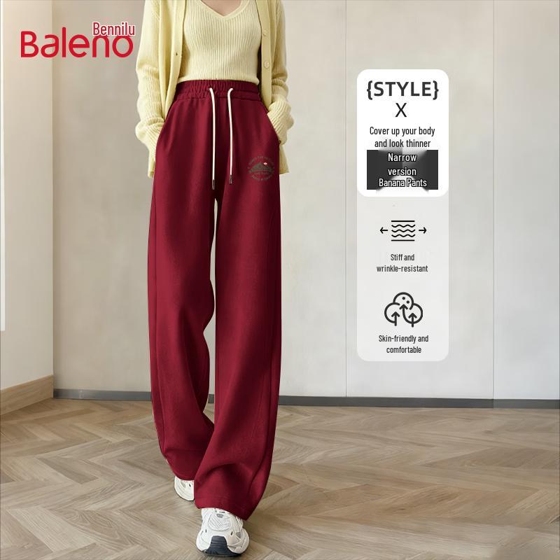 Baleno Women's High-Waist Drawstring Casual Trousers