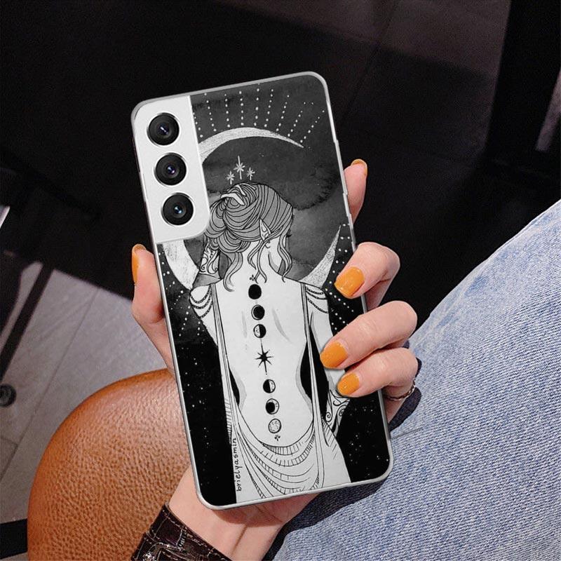 Moon Mystery Totem Witche Phone Case For Samsung Galaxy S24 S25 Edge S26 Ultra S23 S22 S21 Plus S20 FE + Personalized Print Cove
