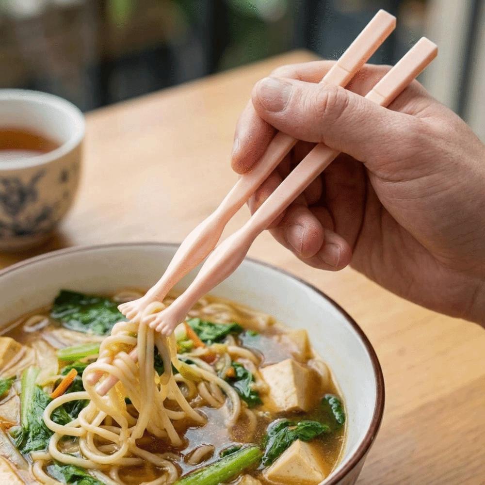 3D Printing Novelty Eating Chopsticks Reusable Funny Food Sticks Toe Food Clip Kitchen Use