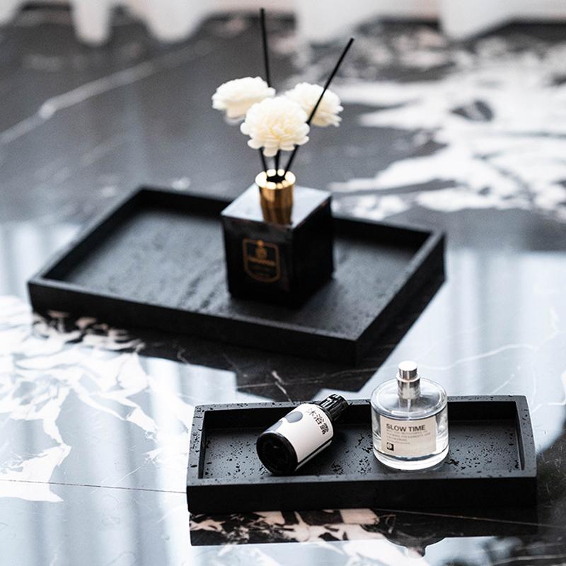 Hotel Bathroom Shower Gel Tray Bathroom Aromatherapy Candle B&B Cave Stone High Sense Luxury Perfume Bathroom Decoration