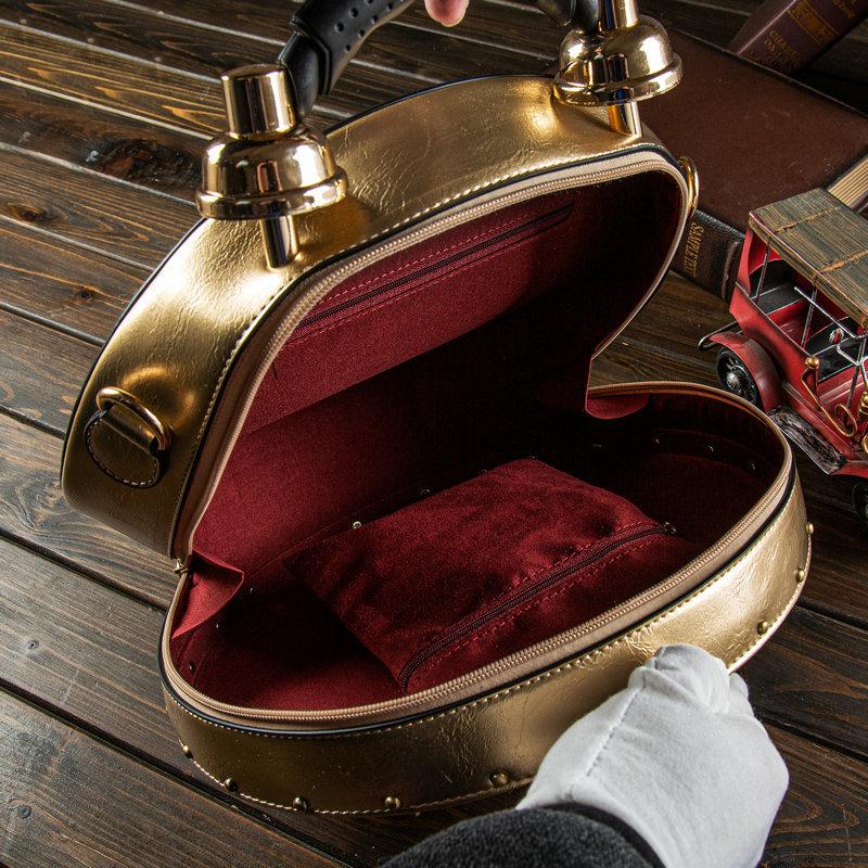 Women's Luxury Handbag, Funny Clock-shaped Bag Round Bag European American Style Crossbody Bag Classic Retro Shoulder Bag