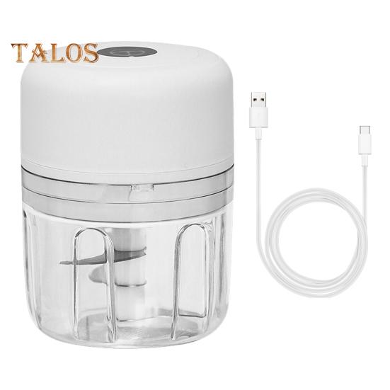 Elektrischer Knoblauchzerkleinerer, 250 ml, per USB wiederaufladbar, Mini-Gemüseprozessor mit magnetischem Sicherheitsschloss, Knoblauchzerkleinerer für kleine Küchen, Wohnmobile, Reisen und Camping