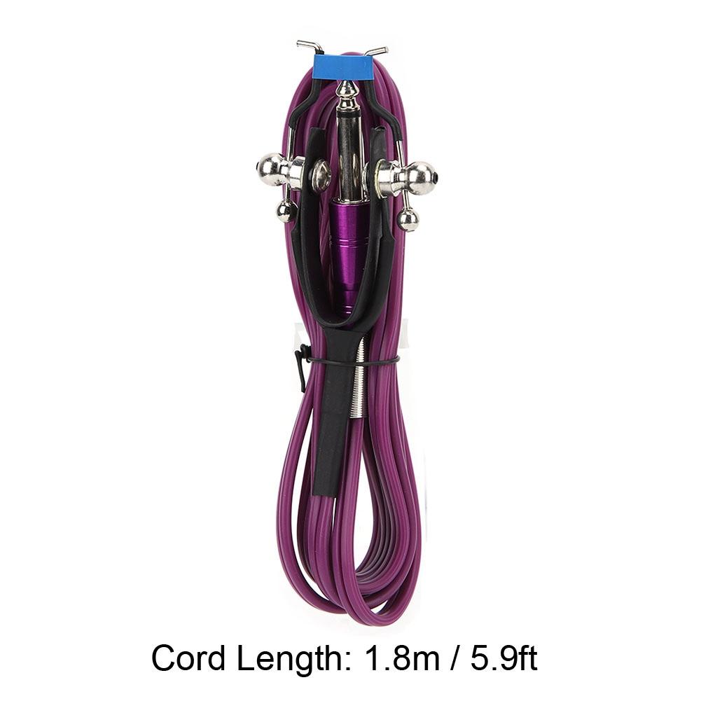 1.8m Tattoo Power Supply Silicone Clip Cord Tattoo Hook Line for Tattoo Machine (Blue)