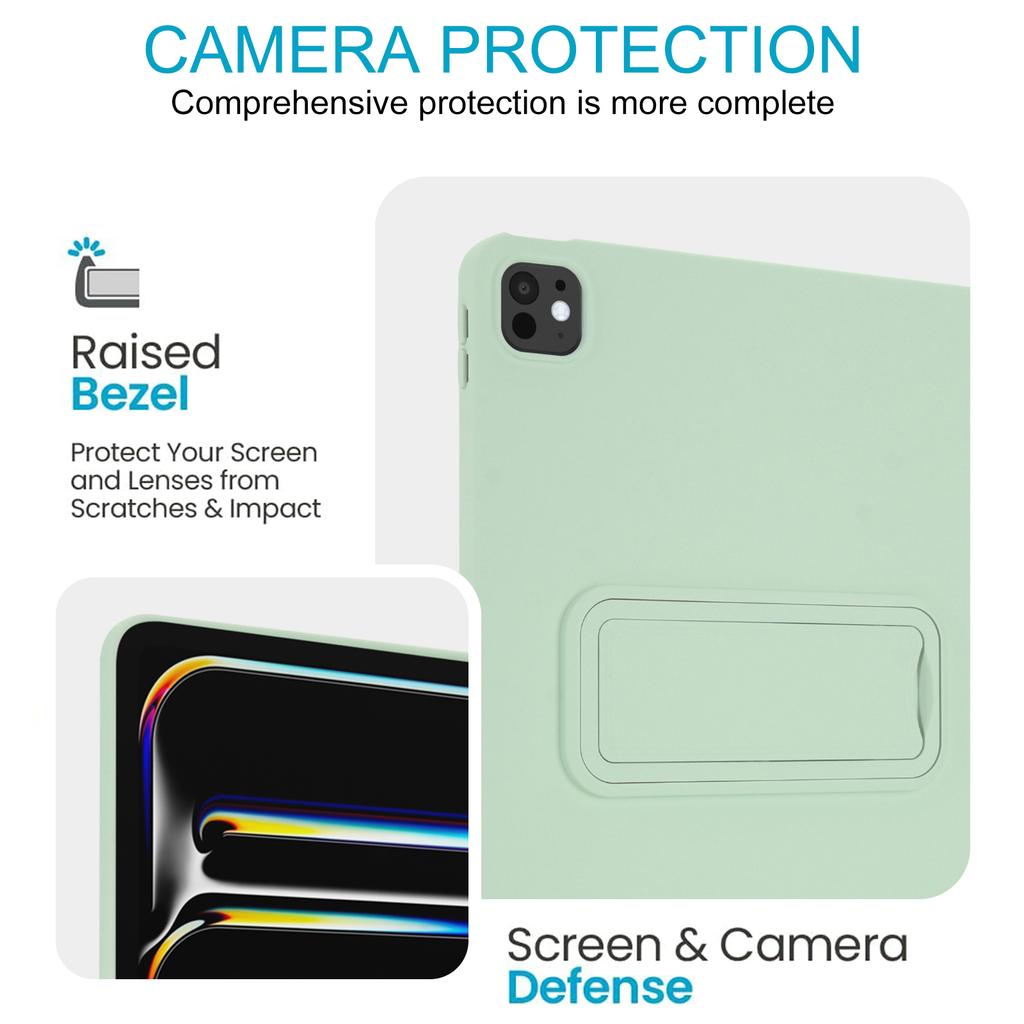 Tablet Case For iPad Pro 12.9-inch (2018) / 12.9 (2020) / 12.9 (2021) / 12.9 (2022) TPU + PC Skin-Friendly Kickstand Tablet Cover