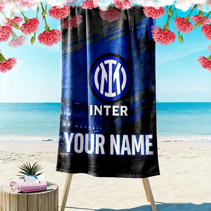 Custom Inter Print Beach Towel, Large Soft Quick Dry Towel for Beach Camping Swimming