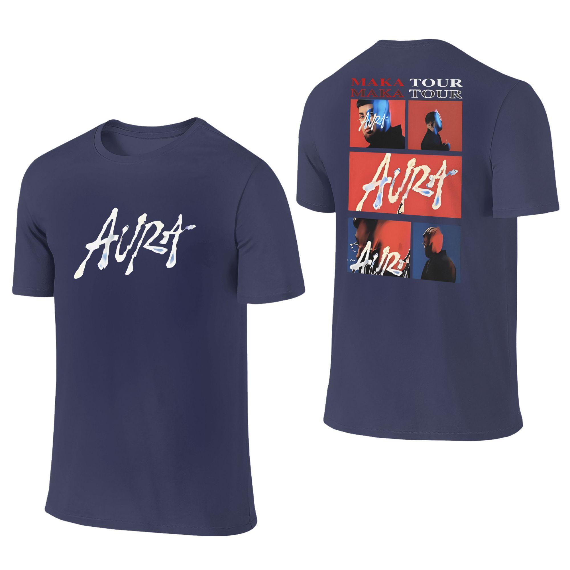 

Rapper Maka Aura 2025 Tour T-Shirt for Men Humor Pure Cotton Tee Shirt Round Collar Short Sleeve T Shirts Summer Clothes 4XL