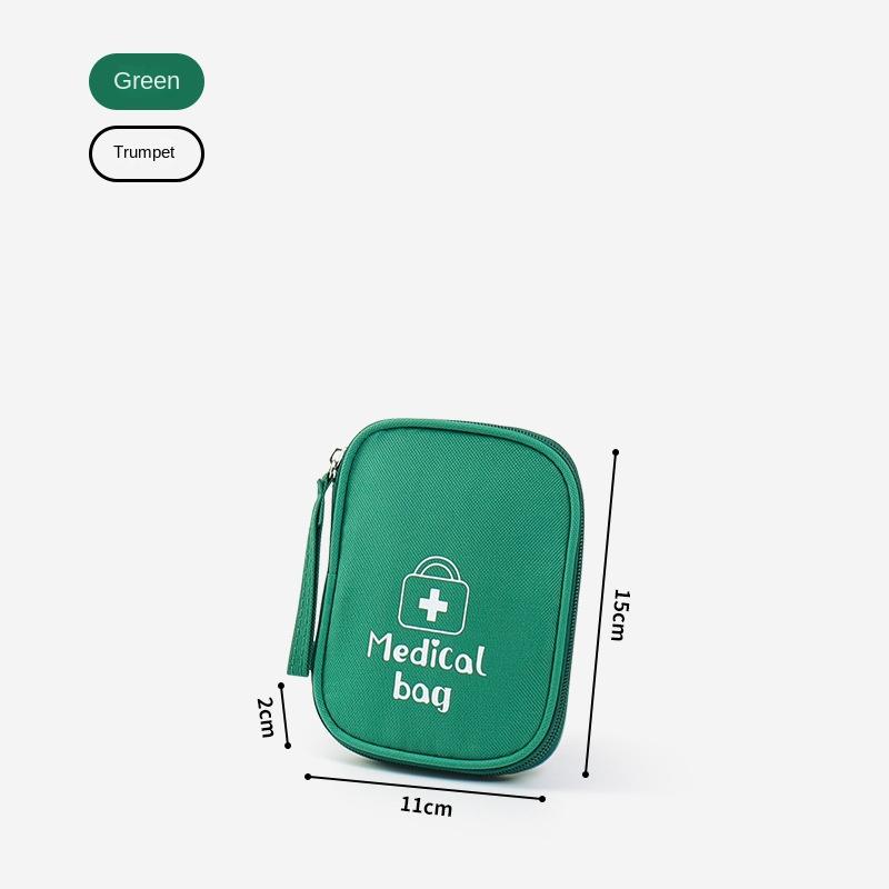 

Противоэпидемическая сумка Студенческая портативная медицинская сумка первой помощи Ручная кладь Уличный контейнер для хранения лекарств Сумка для здоровья Green trumpet