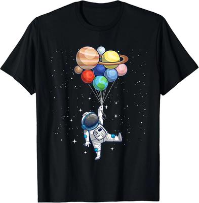 Space Themed for Men Women Outer Space Moon Galaxy Astronaut T-Shirt