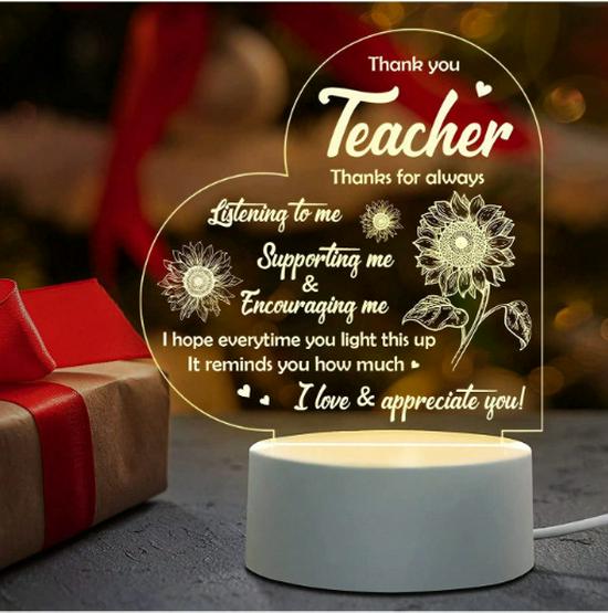 

Акриловый 3D-пазл-ночник в форме любви для праздничных поздравлений Single-color warm circular wood base