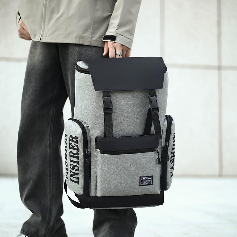 Business Backpack Large Capacity Multifunctional Commuter Travel Bag Alphabet Student Female School Bag Niche Male