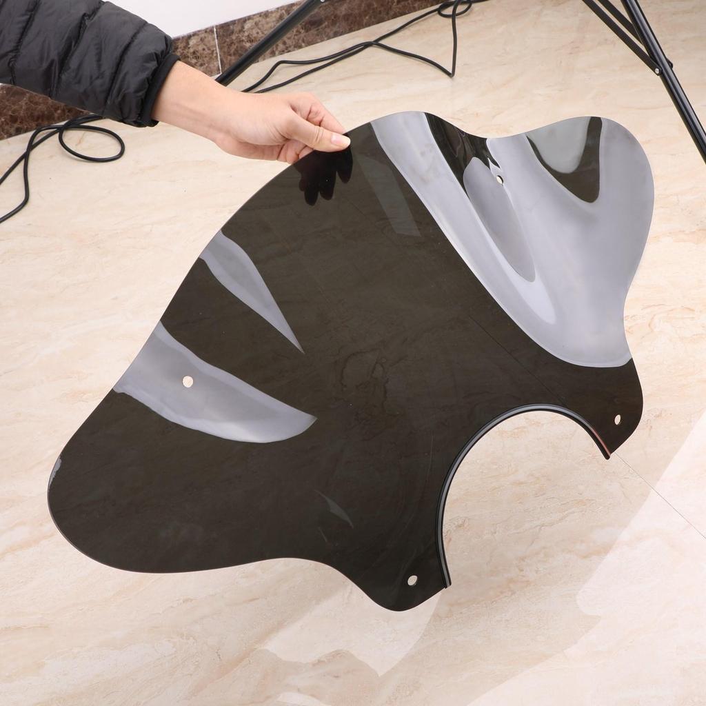 Windshield Windscreen with Mounting kit For Universal Motorcycle Cruiser, Smoke