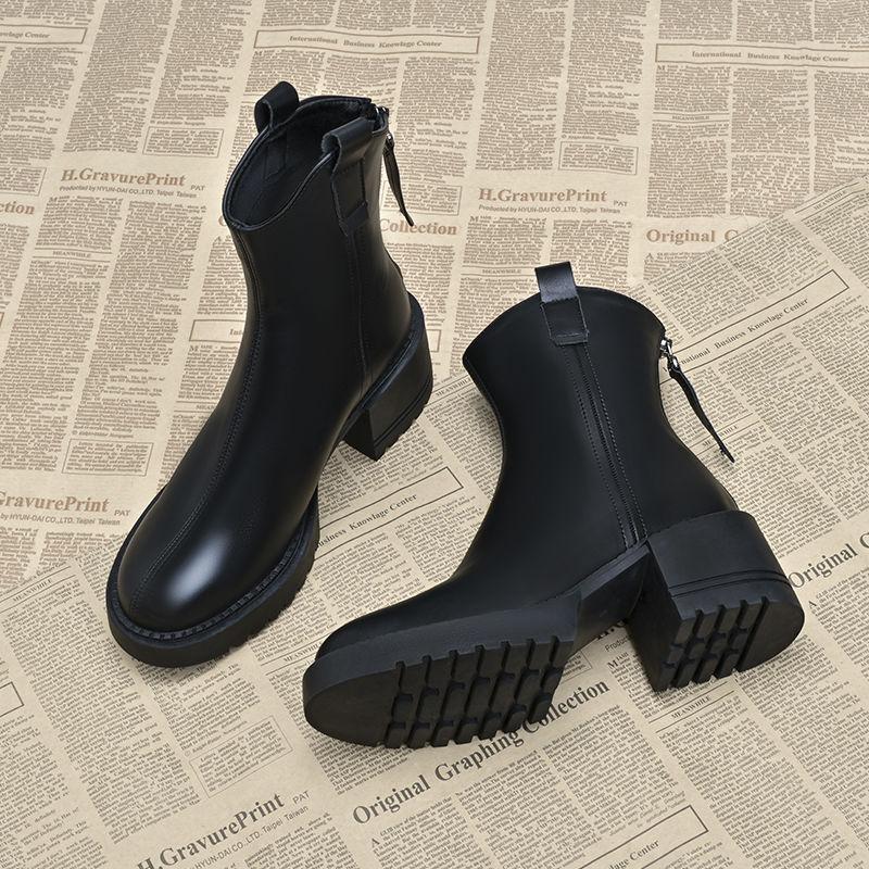Fashion Ankle Boots for Women Zip Height Increasing Non Slip Korean Style Booties Fashion 2025 Trend Y2k New Rock Hot Woman Short Shoes