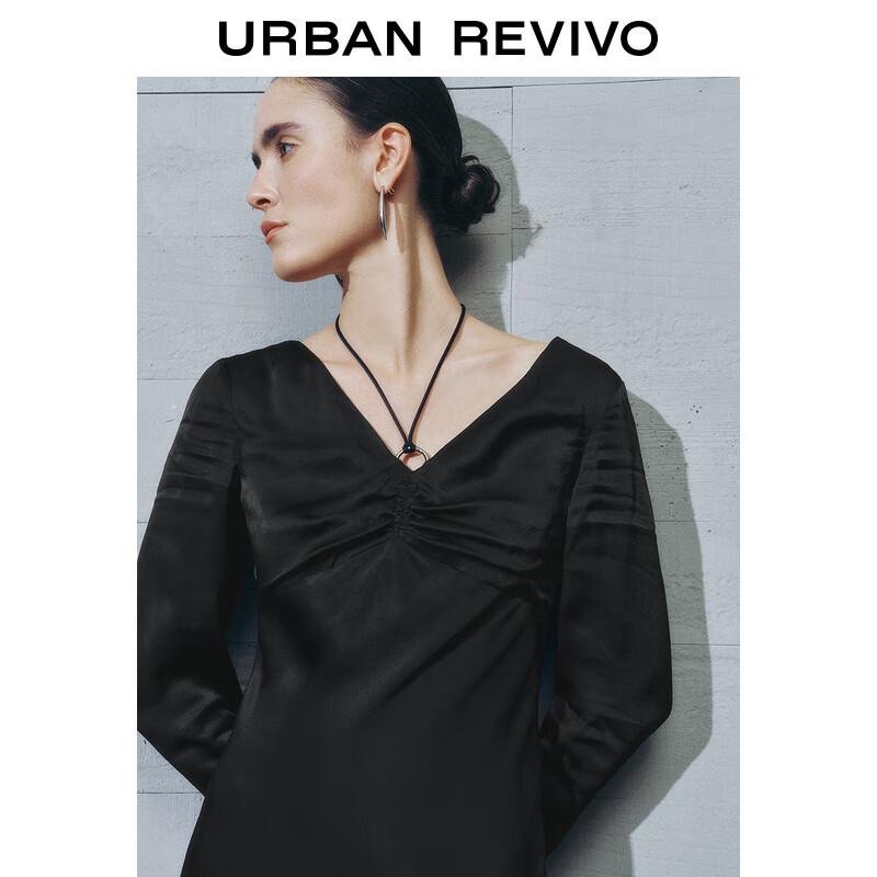 UR 2025 Spring Women's Fashion Halter V-neck Long Dress