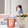 FILLING LUCK You Mug with Stainless Steel Vacuum Insulated Coffee Cup with Lid and Rose Perfect Gift for or Respect for the Aged "Thank Mom" Handle,