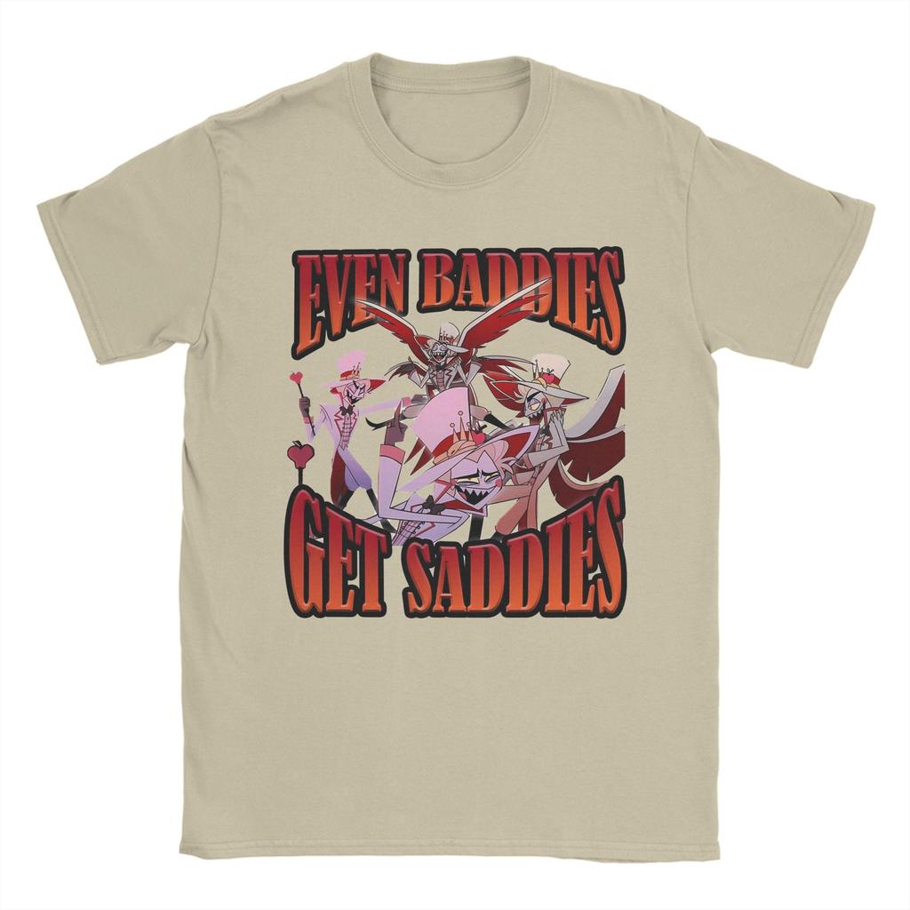 Pánské tričko Lucifer I padouši mají smutky Hazbins Hotels Ležérní bavlněná trička Krátký rukáv Tričko Kulatý výstřih Oblečení Léto