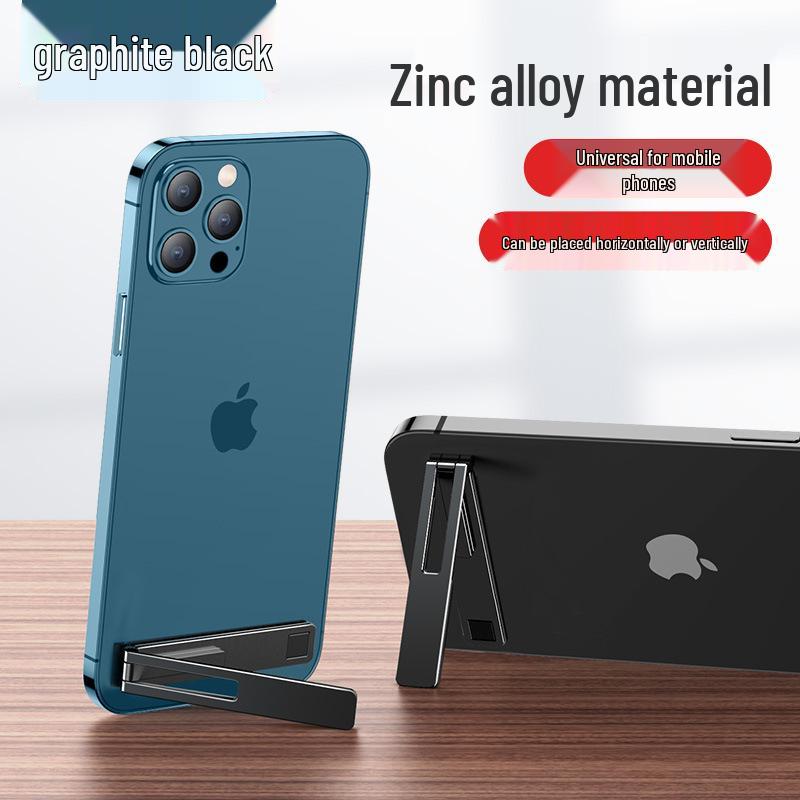 

Invisible Desktop Phone Holder and Stand with Metal Ring Buckle - Portable, Adhesive Back Support