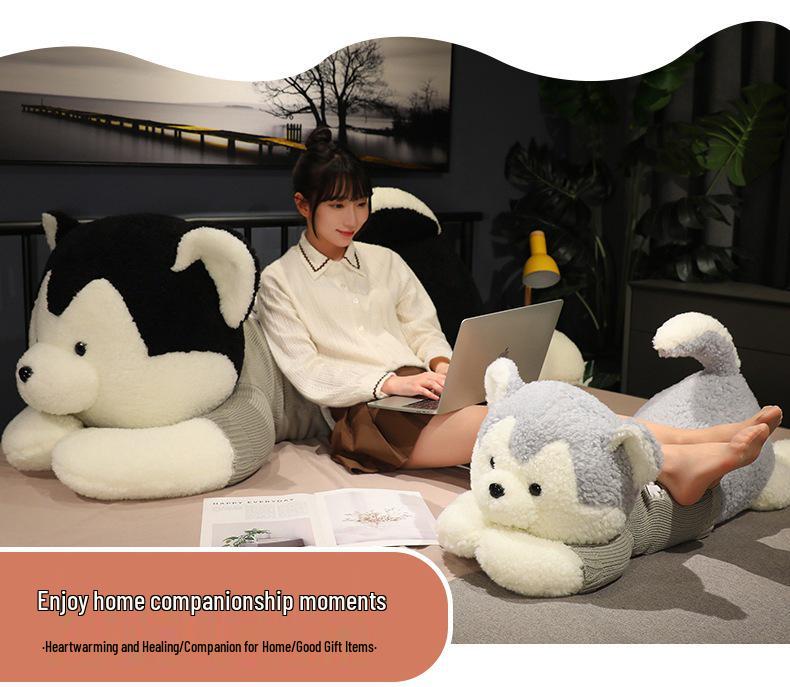 Husky Plush Slouchy Pillow - Super Soft Cute Bedtime Doll