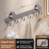 Metal Bathroom Towel Holder Suction Cup Simply Storage Clothes Hanger Hook Convenient Single Row Coat Rack