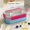 Thermal Insulation Divided Lunch Box 304 Stainless Steel Food Container Bento Box  For Meal Prep